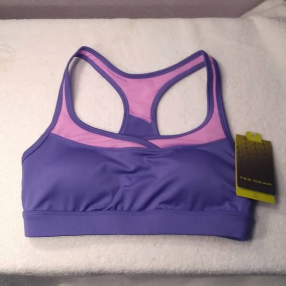 Ladies Tek Gear Purple And Pink Sports Bra Small - Picture 8 of 8